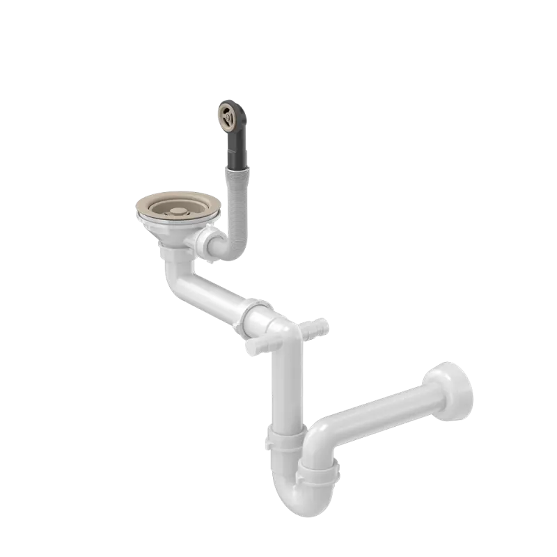 Quadri Комплект за оттичане в бежов цвеят с преливник 1208957901