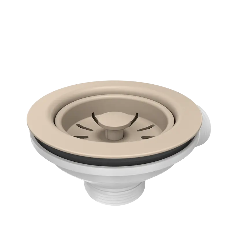 Quadri Комплект за оттичане в бежов цвеят с преливник 1208957901