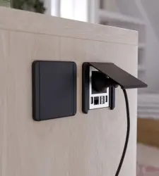 Indux Flip Матово черен контакт с 1 гнездо, 2xUSB A, 1xRJ45 и 1 HDMI връзка 1208957917