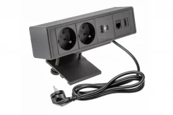 Индукс Деск бюро или маса с мат черен щепсел (2x) с 1xUSB A, 1xUSB C, 1xRJ45 и 1xHDMI 1208957920