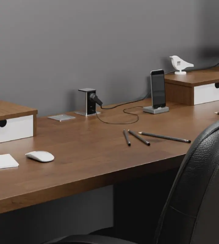 Indux Push разтегливо черно заземителна контакт с 1xUSB A и 1xUSB C с неръждаема стоманена капачка 1208957928