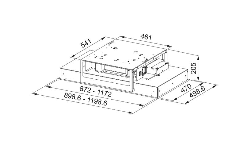 Франке Mythos таванен аспиратор бяло стъкло 90см 350.0679.883
