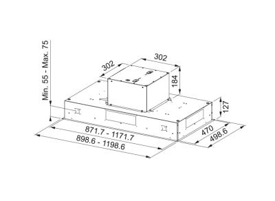 Franke AQ Sense таванен модул неръждаема стомана аспиратор 90см 350.0657.264