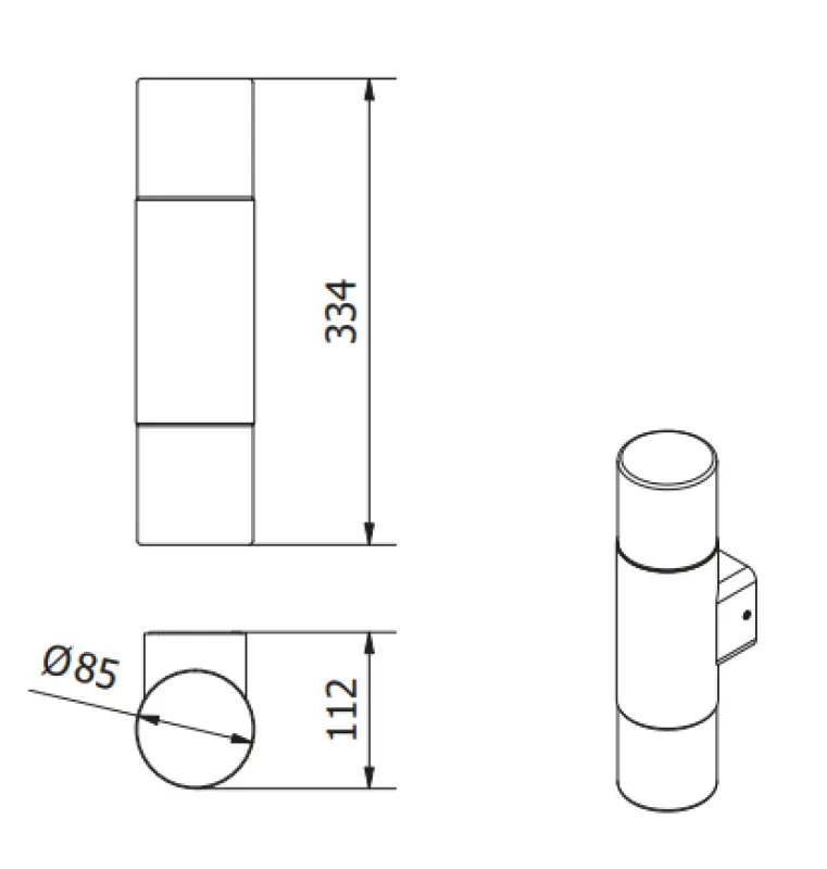 Осветление Corta осветителни уреди за градина, стенна лампа в антрацит за 2 светлинни източника 1289002