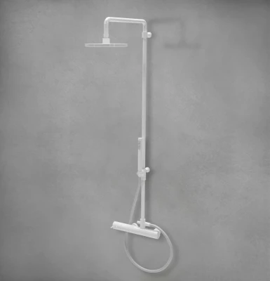 Водна революция Flow комбинация за душ с дъждовен душ матово бяло T141BR