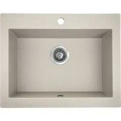 Aquadesign  Рустикална гранитна мивка за вграждане в бежов цвят 58x49cm 1208958164