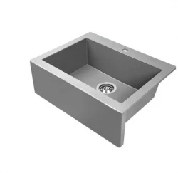 Aquadesign Рустикална гранитна мивка в сиво 58x49cm 1208958165