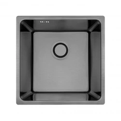 Aquadesign R25 Иноксова мивка 40x40cm, монтаж под, над и на нивото на плота, цвят gun metal 1208958207