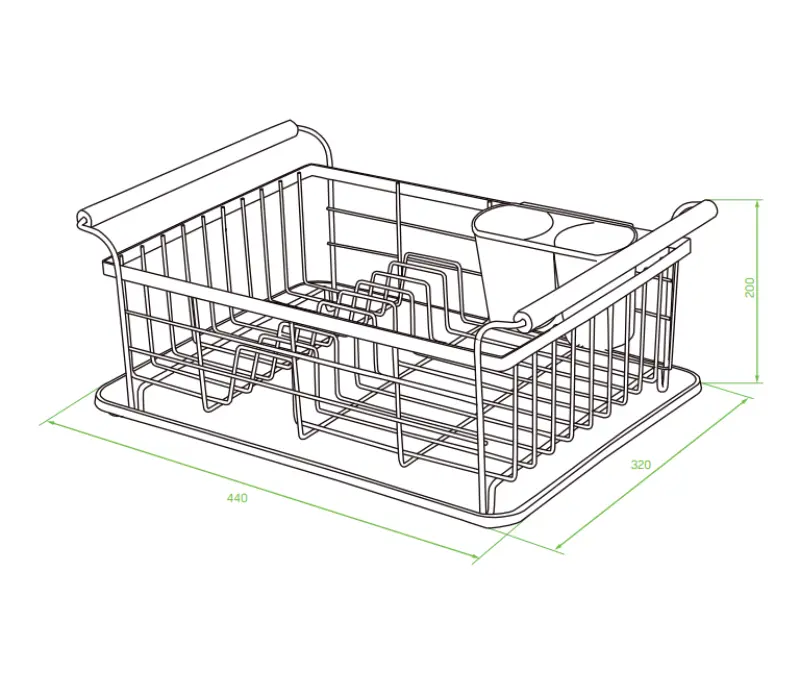 EPKA Bamboo Черен сушилник за съдове, стомана 1208958219