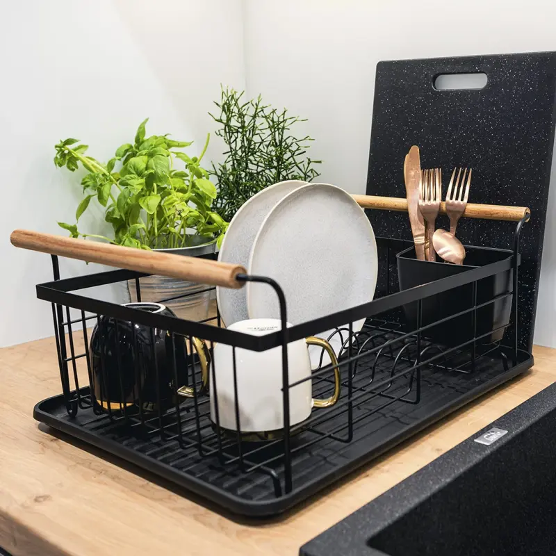 EPKA Bamboo Черен сушилник за съдове, стомана 1208958219