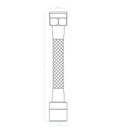 Аквадизайн 2-функционален удължен аератор с гъвкав накрайник 13см хром M22 и M24 1208958229
