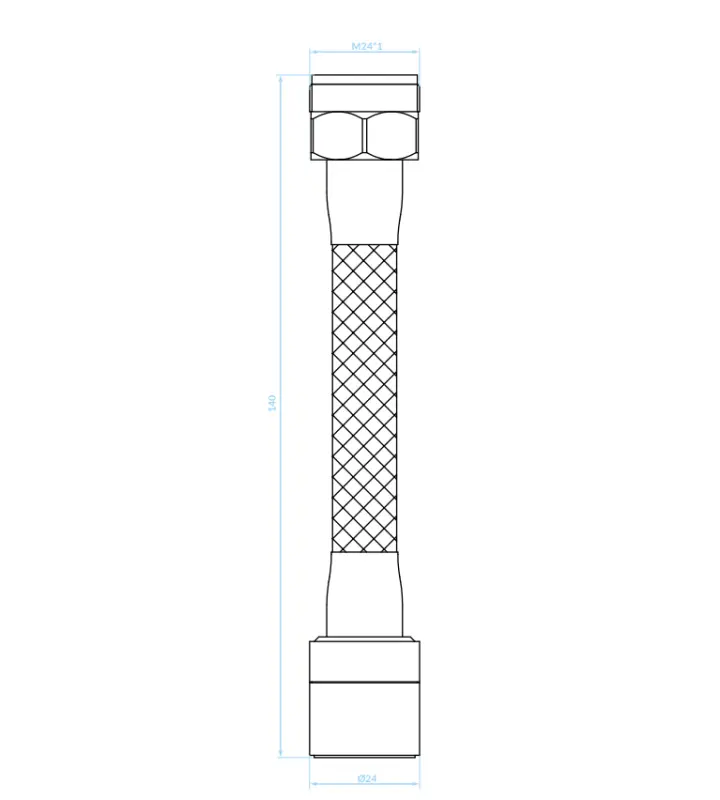 Аквадизайн 2-функционален удължен аератор с гъвкав накрайник 13см хром M22 и M24 1208958229