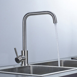 Ausmann Inox Square Кухненски смесител с въртящ се чучур, от неръждаема стомана 1208958309