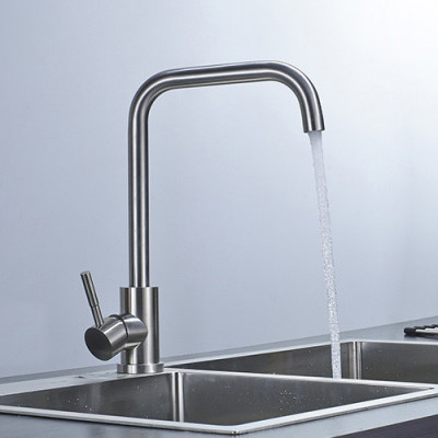 Ausmann Inox Square Кухненски смесител с въртящ се чучур, от неръждаема стомана 1208958309