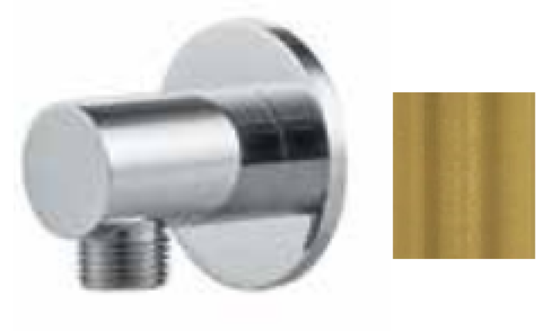 Водна революция Flow душов шлаух, свързваща част за стенна връзка, месинг в натурален цвят T1625LE