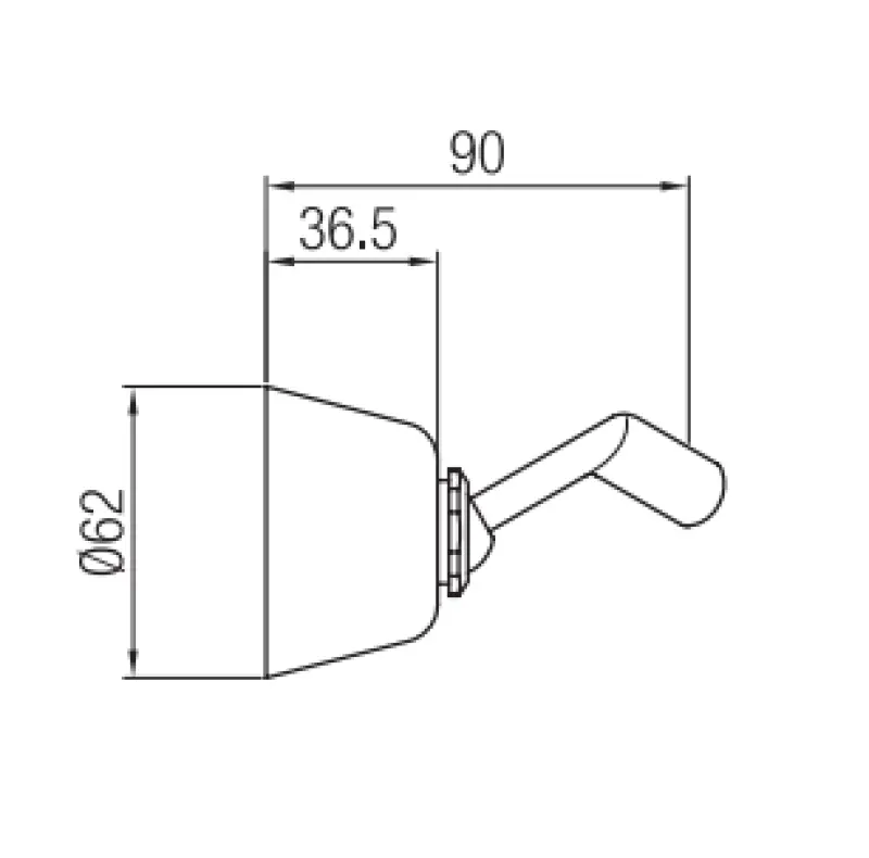 PB Unix наклоняем държач за ръчен душ хром 1208958352