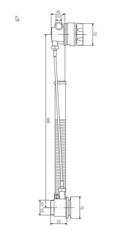 PB бронзов сифон за вана с преливник и комбинация за пълнене на вана 1208958384
