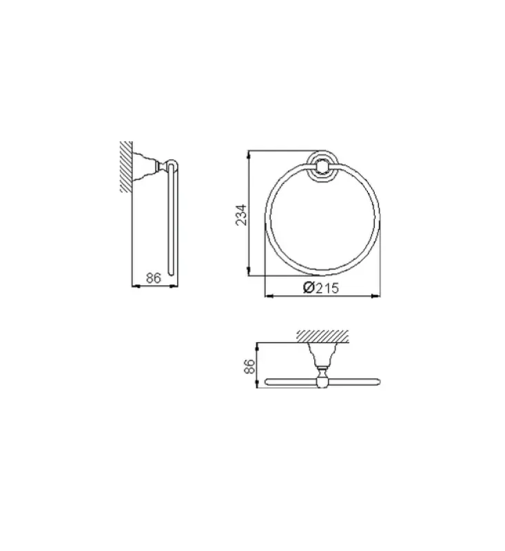 Huber Croisette Класически пръстен за кърпи Бронз 4018.01H.BA