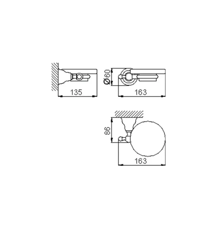 Huber Croisette Класически държач за сапун Бронз-Керамика 4022.01H.BA