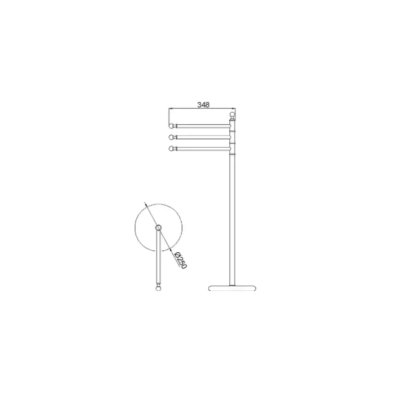 Huber Croisette Класически стойка за кърпи модел Бронз 4042.01H.BA