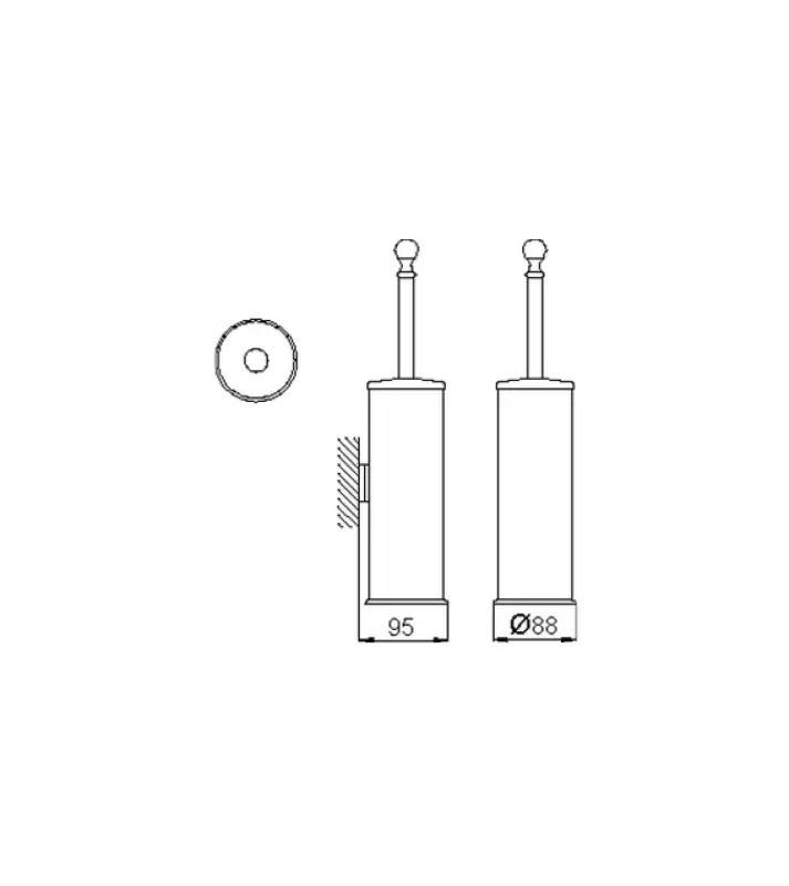 Huber Croisette Класически държач за четка за тоалетна RVS 4038.01H.AC