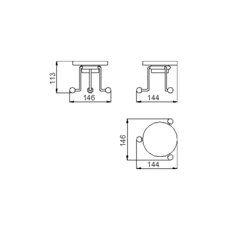 Huber Croisette Класически държач за сапун от неръждаема стомана-керамика 4028.01H.AC