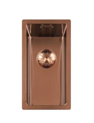 Lorreine Royal Малка мивка 17x40см в цвят мед, плосък монтаж, под и над плота 17SP-COPPER