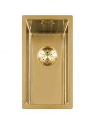 Lorreine Royal Малка златиста мивка 17x40 см, плосък монтаж, отгоре и отдолу 17SP-GOLD
