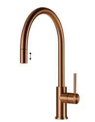 Lorreine Royal Aire Меден кухненски смесител с издърпващ се чучур AIRE-COPPER
