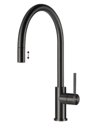 Lorreine Royal Aire Кухненски смесител в цвят антрацит с издърпващ се чучур, gun metal AIRE-GUNMETAL