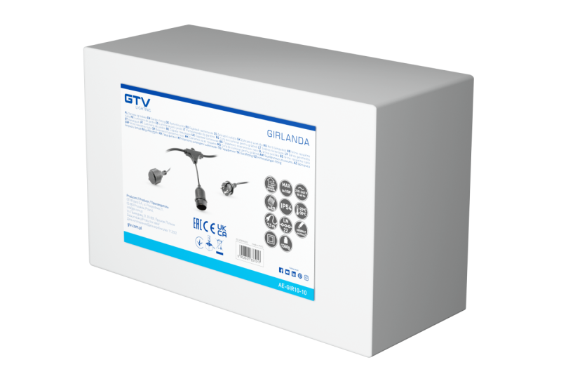 Decor Градинска гирлянда 10м AC220-240V 50-60Hz 10xE27 2x0 75мм 1208958646