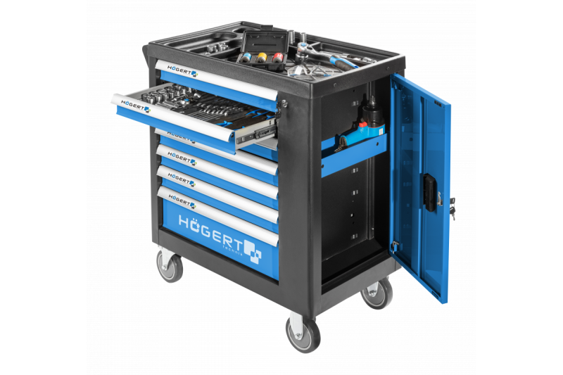 Hoegert Инструментален шкаф с 7 чекмеджета и странична врата 1208962009