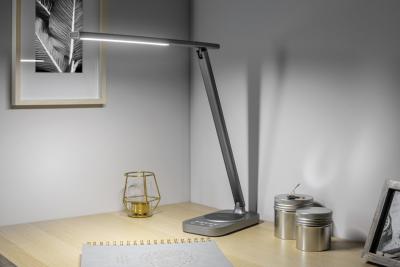 Decor Настолна лампа Bressi 8W 450lm AC220-240V 3-CCT Безжично зареждане USB PF>0 5 RA>80 Сива 1208962480