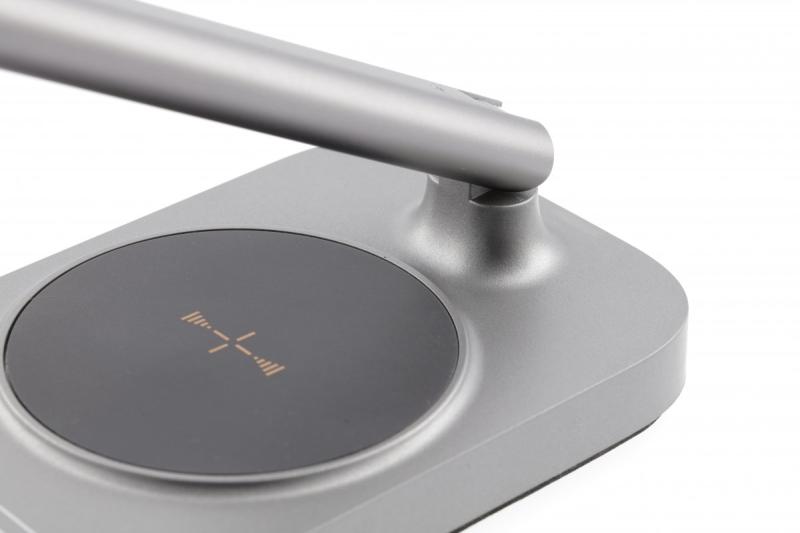 Decor Настолна лампа Bressi 8W 450lm AC220-240V 3-CCT Безжично зареждане USB PF>0 5 RA>80 Сива 1208962480