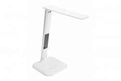Decor Лампа за маса GALACTIC LED 5W 240lm AC220-240V 50/60Hz със сменяеми цветове (3000K 4000K 6000K), календар, будилник, термометър, бяло тяло. 1208962484