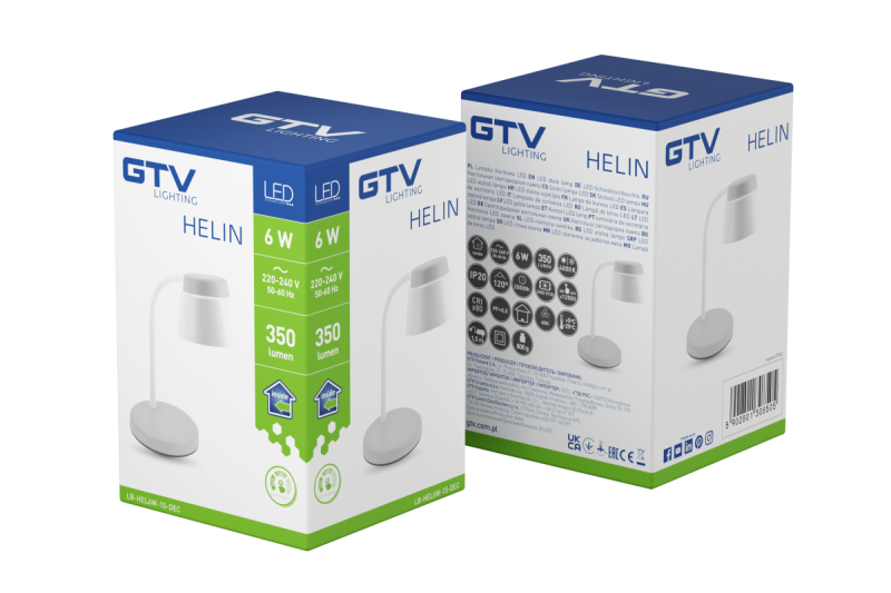 Decor На български: Настолна лампа Helin 6W 350lm AC220-240V 3-CCT PF> 0 5 RA>80 Сива 1208962491