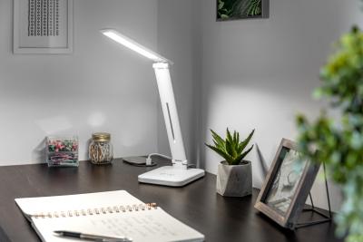 Decor ИЗУКА LED настолна лампа 6W 400lm AC220-240V 50/60Hz CCT индуктивно зарядно устройство бяло 1208962496
