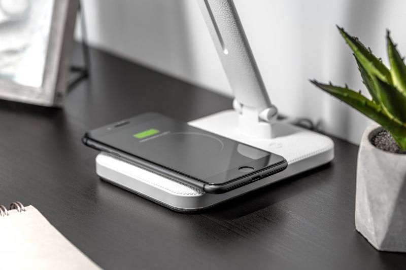 Decor ИЗУКА LED настолна лампа 6W 400lm AC220-240V 50/60Hz CCT индуктивно зарядно устройство бяло 1208962496