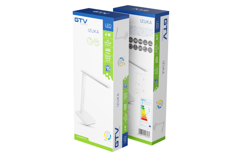 Decor ИЗУКА LED настолна лампа 6W 400lm AC220-240V 50/60Hz CCT индуктивно зарядно устройство бяло 1208962496