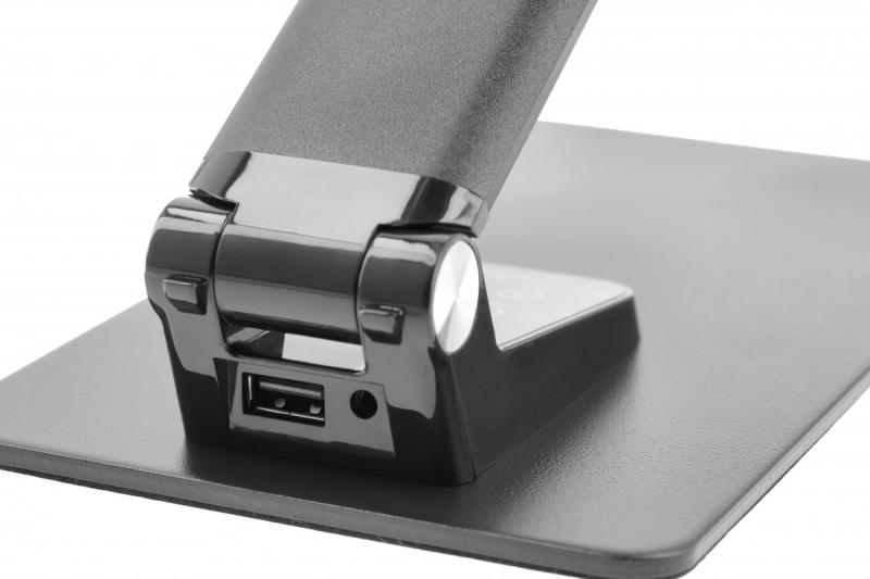 Decor На български: Настолна лампа Loneos 12W 700lm AC220-240V 3-CCT 5 степенно затъмняване RA>80 USB черна 1208962502