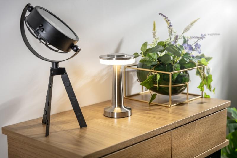 Decor Монум настолна лампа 3W 200lm DC 5V 1A 3000 K 3 бр. Димиране на батерия 1800 mAh инокс. 1208962503