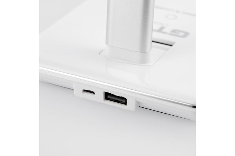 Decor На български: Настолна лампа Tritton 6W 340lm AC220-240V 4-CCT Безжично зареждане USB PF>0 5 RA>80 бяла 1208962517