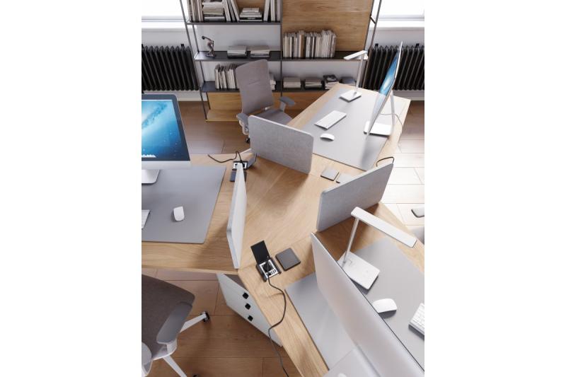 Decor На български: Настолна лампа Tritton 6W 340lm AC220-240V 4-CCT Безжично зареждане USB PF>0 5 RA>80 бяла 1208962517