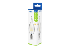 Декоративна LED светлина, FILAMENT, C35L, 27006, E14, 4W, 240lm, AC220-240V / 50-60Hz, RA>80, 360° 1208962696