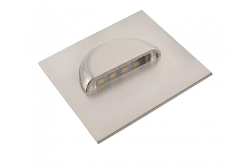 Decor LED стълбищна апликация ESCADA KA DC12V квадратно прозрачно покритие 0,8W 70lm 4000K иноксов кабел 150см