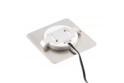 Decor LED стълбищна осветителна апаратура ESCADA KB DC12V квадратно матирано покритие 0,8W 70lm 4000K иноксов кабел 150см