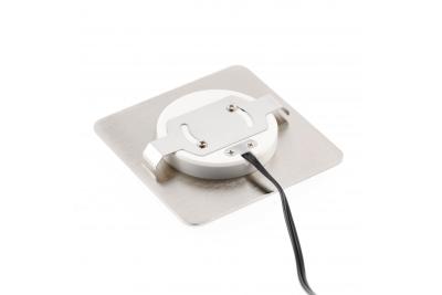 Decor LED стълбищна осветителна апаратура ESCADA KB DC12V квадратно матирано покритие 0,8W 70lm 4000K иноксов кабел 150см