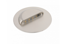 Decor LED стълбищна апликация ESCADA OA DC12V кръгло прозрачно покритие 0,8W 70lm 4000K иноксов кабел 150см
