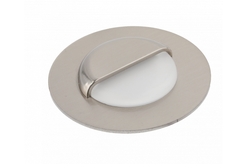 Decor LED стълбищна осветителна апаратура ESCADA OB DC12V кръгла матирана капачка 0,8W 70lm 4000K иноксов кабел 150см