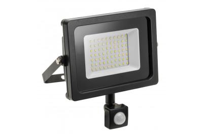 LED прожектор iNEXT с датчик за движение 50W 4000lm, PF>0,9, RA>80, IP65, 120°, 6400K, черно тяло 1208962862
